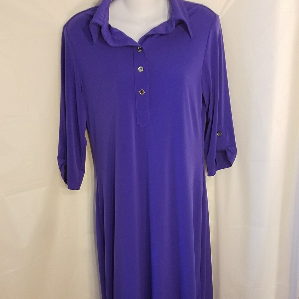 Shelby & Palmer collared 3/4 sleeve work dress 10